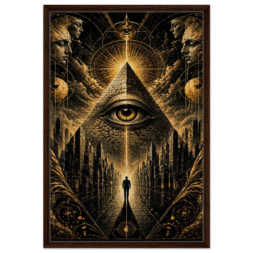 'Question Everything' 4 - Piece Framed Canvas Abstract Art Nouveau Fine Art Series Bundle (15% Discount)